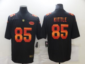 Nike 49ers #85 George Kittle Black Colorful Fashion Limited Jersey