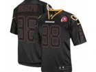 Nike NFL Washington Redskins #98 Brian Orakpo Black Jerseys W 80TH Patch(Lights Out Elite)