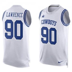 Nike Dallas Cowboys #90 Demarcus Lawrence White Men\'s Stitched NFL Limited Tank Top Jersey