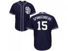 Youth San Diego Padres #15 Cory Spangenberg Navy blue Cool Base Stitched MLB Jersey