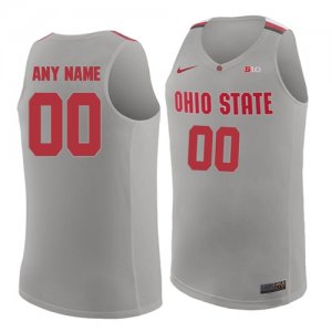 Ohio State Buckeyes Gray Mens Customized College Basketball Jersey