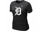 Women MLB Detroit Tigers Heathered Black Nike Blended T-Shirt