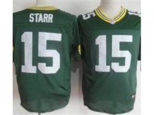 Nike NFL Jerseys Green Bay Packers #15 Bart Starr Green Jerseys(Elite)