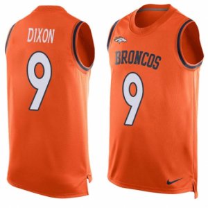 Men\'s Nike Denver Broncos #9 Riley Dixon Limited Orange Player Name & Number Tank Top NFL Jersey