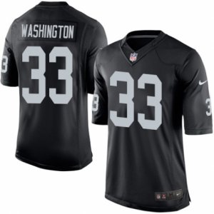 Mens Nike Oakland Raiders #33 DeAndre Washington Limited Black Team Color NFL Jersey