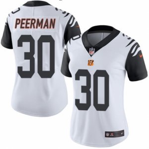 Women\'s Nike Cincinnati Bengals #30 Cedric Peerman Limited White Rush NFL Jersey