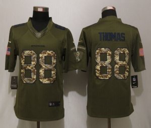 Nike Denver Broncos #88 Demaryius Thomas Green Salute To Service Jerseys(Limited)