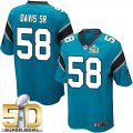 Youth Nike Panthers #58 Thomas Davis Sr Blue Alternate Super Bowl 50 Stitched Jersey
