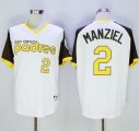 San Diego Padres #2 Johnny Manziel White 1978 Turn Back The Clock Stitched Baseball Jersey