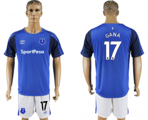 2017-18 Everton FC 17 GANA Home Soccer Jersey