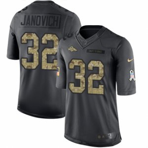 Mens Nike Denver Broncos #32 Andy Janovich Limited Black 2016 Salute to Service NFL Jersey