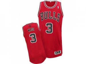 Chicago Bulls #3 Dwyane Wade Red Stitched NBA Jersey