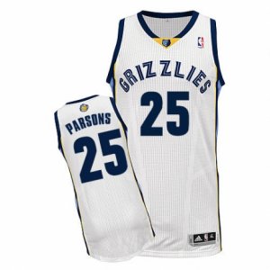 Mens Adidas Memphis Grizzlies #25 Chandler Parsons Authentic White Home NBA Jersey