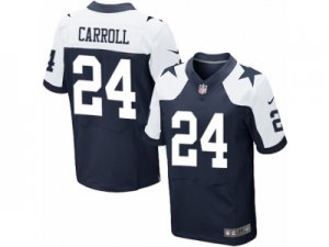 Mens Nike Dallas Cowboys #24 Nolan Carroll Elite Navy Blue Throwback Alternate NFL Jersey