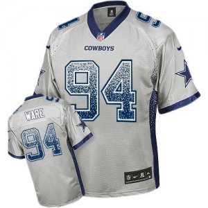 Nike Dallas Cowboys #94 DeMarcus Ware Grey Jersey(Elite Drift Fashion)