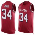 Mens Nike Atlanta Falcons #34 Brian Poole Limited Red Player Name & Number Tank Top NFL Jersey