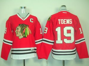 women nhl chicago blackhawks #19 toews red