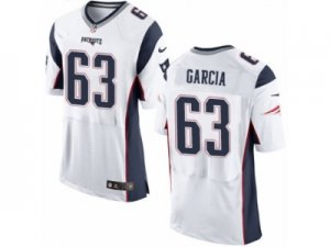 Mens Nike New England Patriots #63 Antonio Garcia Elite White NFL Jersey