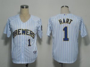 mlb milwaukee brewers #1 har white[blue strip]