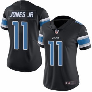 Women\'s Nike Detroit Lions #11 Marvin Jones Jr Limited Black Rush NFL Jersey