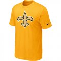 New Orleans Saints Sideline Legend Authentic Logo T-Shirt Yellow
