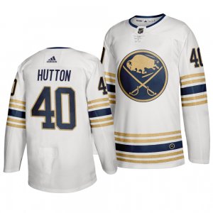 Sabres #40 Carter Hutton White 50th Anniversary Adidas Jersey
