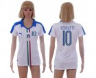 Womens Italy #10 Verratti Away Soccer Country Jersey