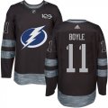 Tampa Bay Lightning #11 Brian Boyle Black 1917-2017 100th Anniversary Stitched NHL Jersey