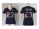 Nike women houston texans #23 arian foster blue jerseys[Handwork Sequin lettering Fashion]