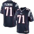 Mens Nike New England Patriots #71 Cameron Fleming Limited Navy Blue Team Color NFL Jersey