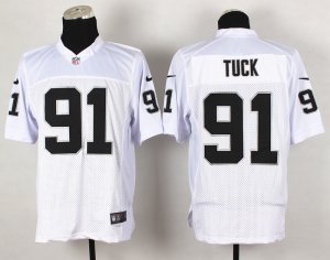 Nike Oakland Raiders #91 Justin Tuck White Jerseys(Elite)