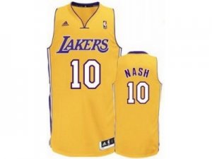 nba Los Angeles Lakers #10 unveil Steve Nash yellow jersey