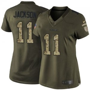 Women Nike Washington Redskins #11 DeSean Jackson Green Salute to Service Jerseys