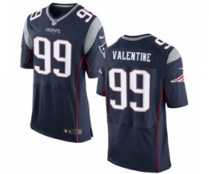 Mens Nike New England Patriots #99 Vincent Valentine Elite Navy Blue Team Color NFL Jersey