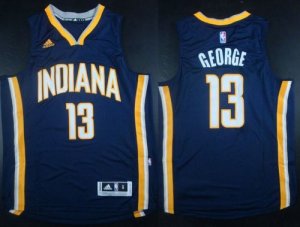 NBA Men Revolution 30 Indiana Pacers #13 Paul George Navy Blue Stitched Jersey