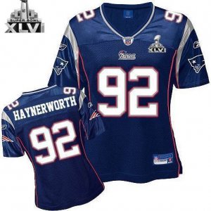 women new england patriots #92 haynesworth 2012 super bowl xlvi blue