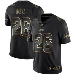 Nike Jets #26 Le\'Veon Bell Black Gold Vapor Untouchable Limited