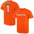 Mens Miami Dolphins Pro Line College Number 1 Dad T-Shirt Orange