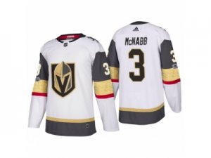 Mens Vegas Golden Knights #3 Brayden McNabb White 2017-2018 Season Jersey