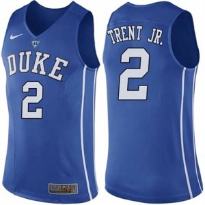 Duke Blue Devils #2 Gary Trent Jr. Blue College Basketball Jersey