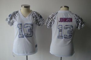 women nfl new england patriots #13 johnson field flirt fashion white[zebra]