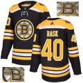 Bruins #40 Tuukka Rask Black With Special Glittery Logo Adidas Jersey
