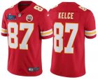 Nike Chiefs #87 Travis Kelce Red Super Bowl LVII Patch Vapor Untouchable Limited
