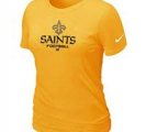 Women New Orleans Sains Yellow T-Shirt