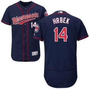 Men\'s Majestic Minnesota Twins #14 Kent Hrbek Navy Blue Flexbase Authentic Collection MLB Jersey