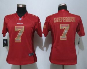 Women New Nike San Francisco 49ers #7 Kaepernick Red Strobe Jerseys