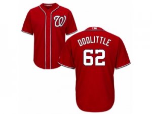 Youth Majestic Washington Nationals #62 Sean Doolittle Authentic Red Alternate 1 Cool Base MLB Jersey