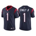 Nike Texans #1 Derek Stingley Jr. Navy Youth 2022 NFL Draft Vapor Untouchable Limited