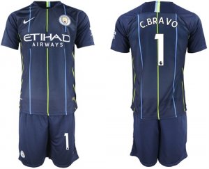 2018-19 Manchester City 1 C.BRAVO Away Soccer Jersey