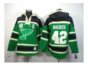 nhl jerseys st. louis blues #42 backes green[pullover hooded sweatshirt patch C]